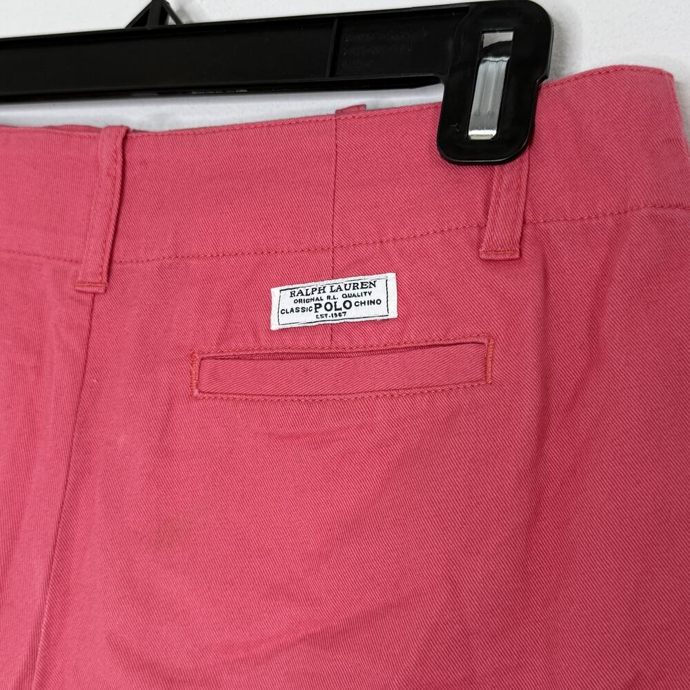 Ralph Lauren Shorts Girls 14 Pink Classic Polo Chino Cuffed Summer Casual